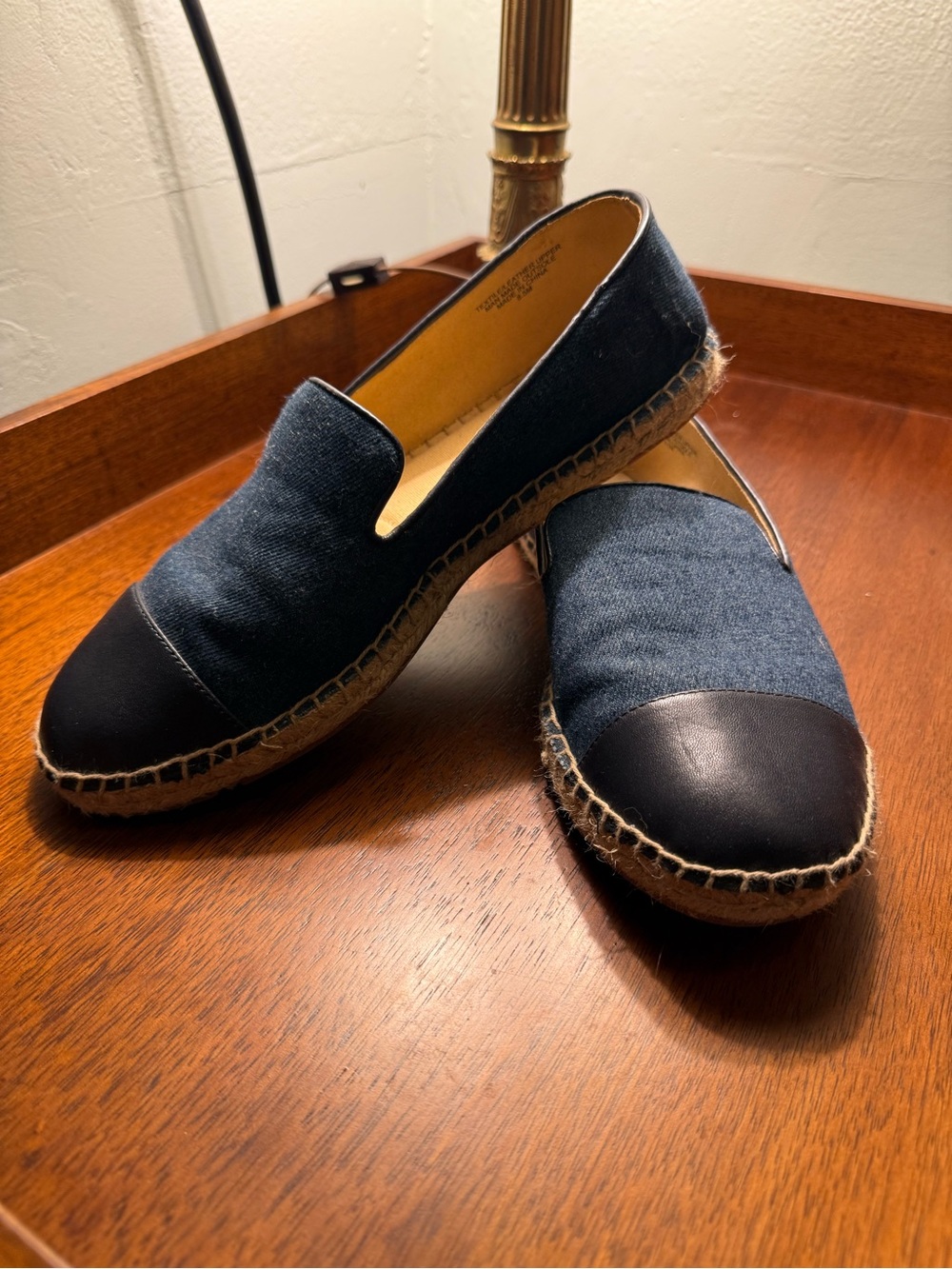 Talbots Navy Espadrille Slip-On Flats